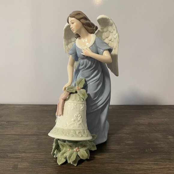 O'Well Grandeur Noel Collector's Edition Porcelain Angel With Bell 12.5 Figurine - Picture 1 of 8